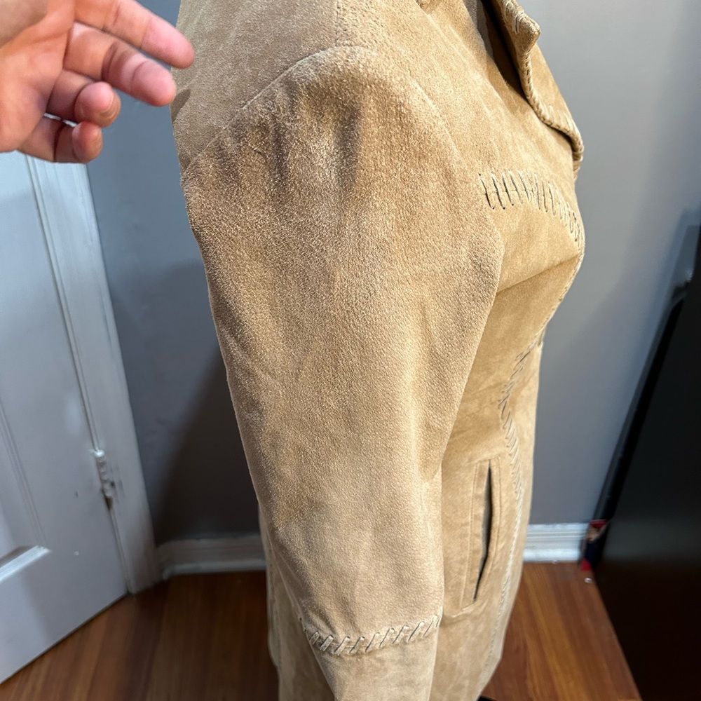 Leather trench coat size small - Picture 11 of 14
